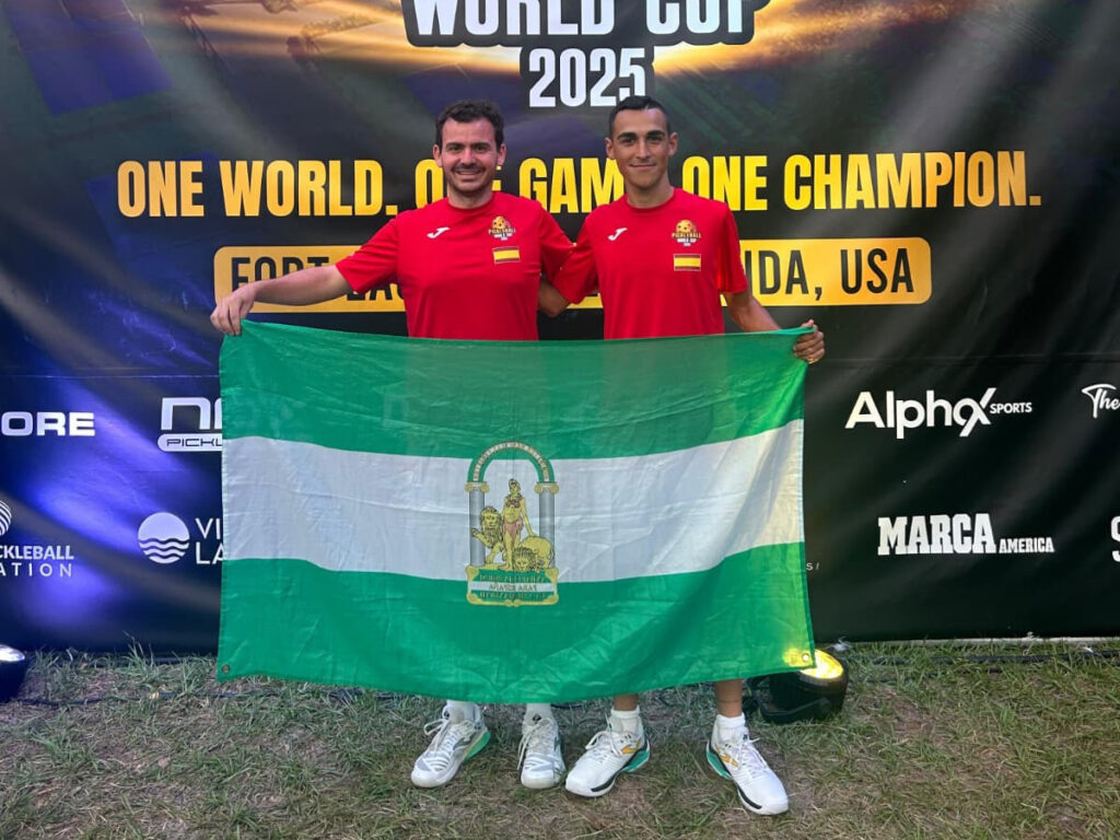 Álvaro Dóyega y Jesús Campos, con la selección española en la Pickleball World Cup 2025 en Estados Unidos