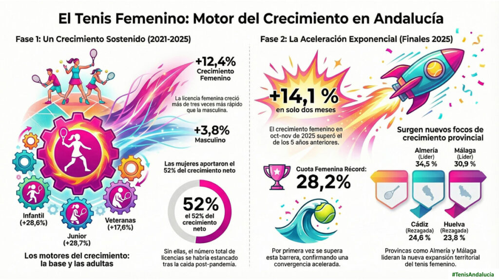 Infografía Tenis Femenino en Andalucía