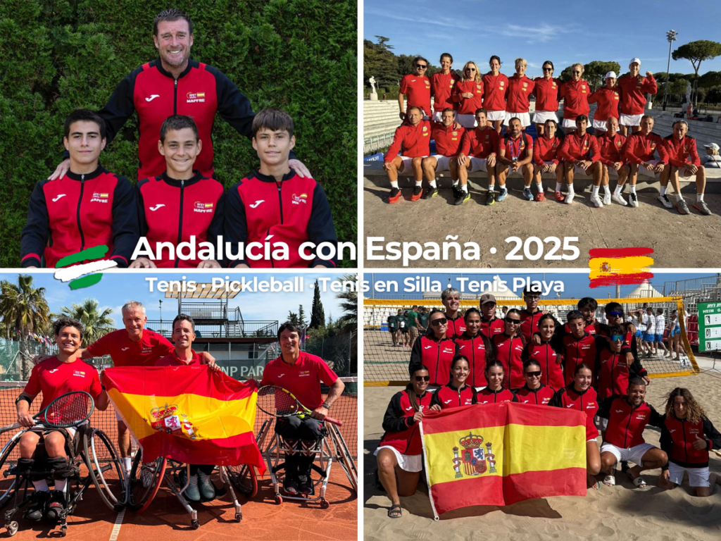 Andalucía con España en el 2025 en tenis, pickleball, tenis en silla y tenis playa