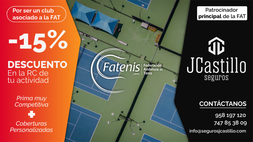 JCastillo Seguros lanza ventajas exclusivas para los clubes de la Federación Andaluza de Tenis