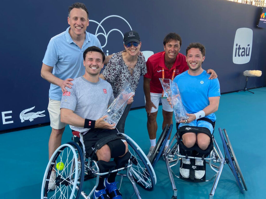 Juan Beaus en el Miami Open WT500 junto a Gordon Reid y Alfie Hewet