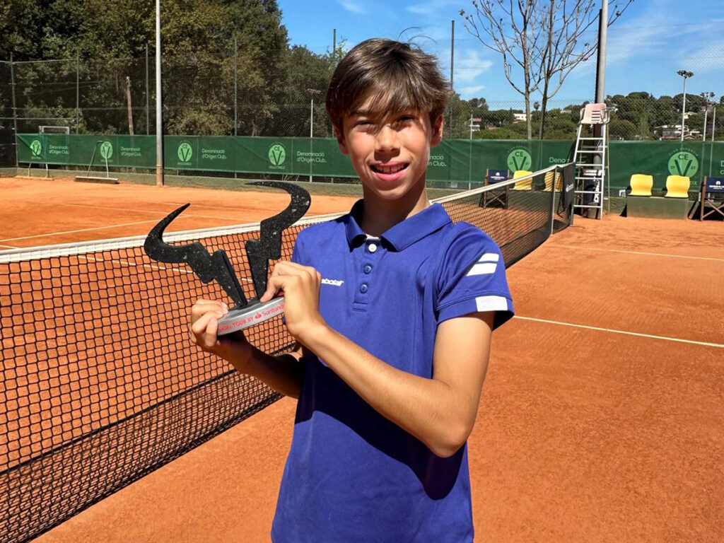 Manuel Pineda, finalista sub 12 en el Rafa Nadal Tour by Santander en Valdoreix