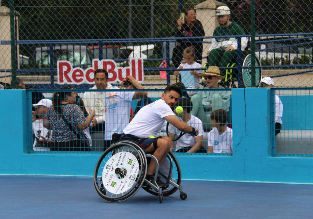 Javi Sánchez Alba en el Open Nacional Ciudad de Marbella de Tenis en Silla