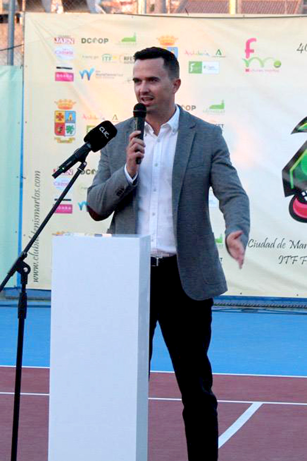 Presentación del ITF M25 de Martos y entrega de los premios Amoradín - Alberto Rodríguez Cervantes, Presidente de la Federación Andaluza de Tenis