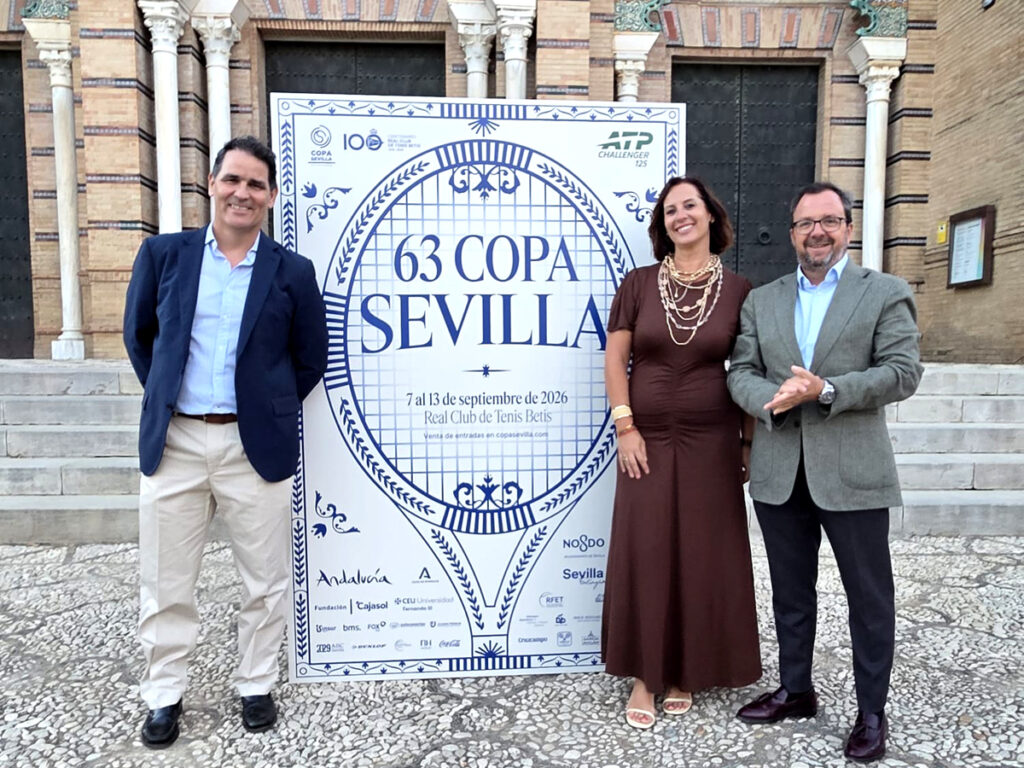 Representación de la Federación Andaluza de Tenis en la presentación del cartel de la 63ª edición de la Copa Sevilla - Foto Juan Arispón