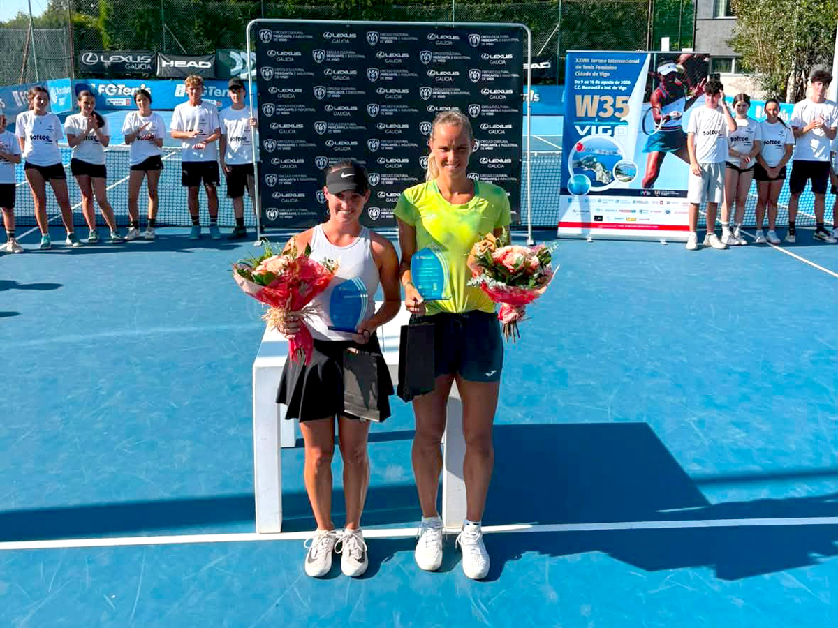 Título de dobles para Victoria Gómez O'Hayon en el W35 de Vigo formando dupla con Arantxa Rus - Foto Victoria Gómez