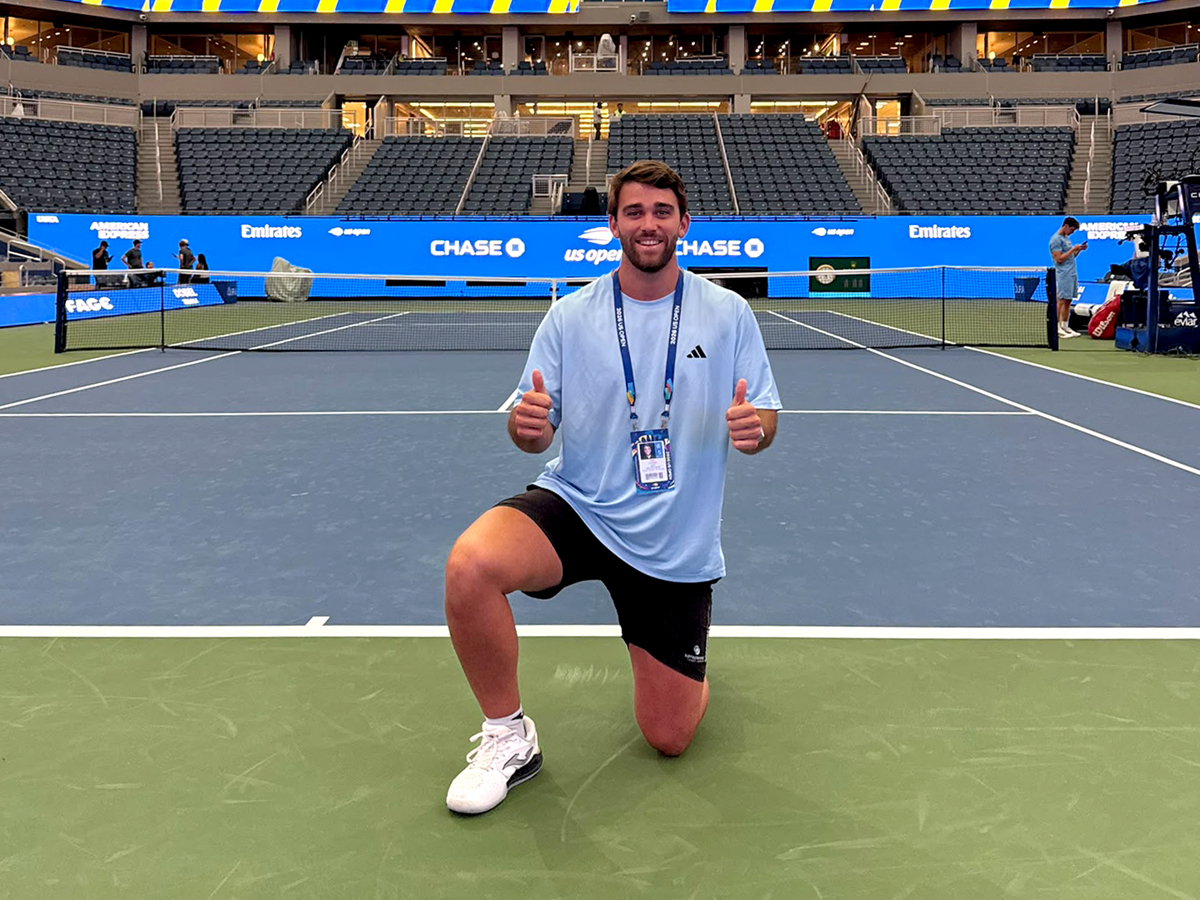 Pepe Juarez, entrenador de David Jordá, en el US OPEN 2026