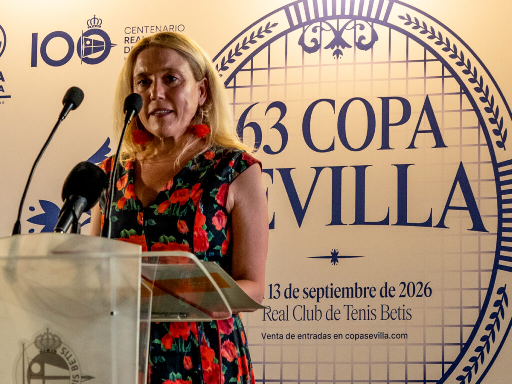 Maria Tena, Delegada de Deportes del Ayuntamiento de Sevilla, en la presentación de la Copa Sevilla 2026 - Foto Copa Sevilla